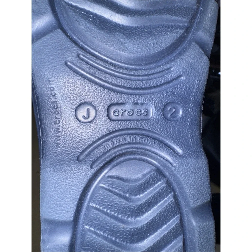Crocs Crocband Jaunt Kids Size J 2 Navy‎ Blue Rain Boots